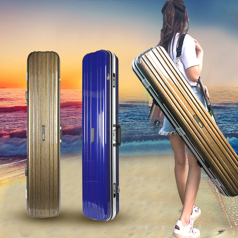 Fishing rod bag Fishing gear bag 1 1 meter fishing bag Hard shell rod bag Aluminum frame fish bag Fishing supplies bag widened password lock