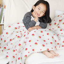 Cotton double gauze quilt bedding children kindergarten thin baby crib cartoon quilt cover 1 2*1 5