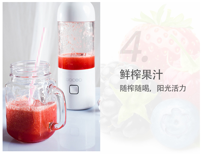 máy xay sinh tố Fruit Nest Goceo Juice Cup Điện cầm tay không dây Đàn ông và phụ nữ Bạn bè Sinh nhật Quà tặng năm mới Máy ép trái cây máy xay đậu nành