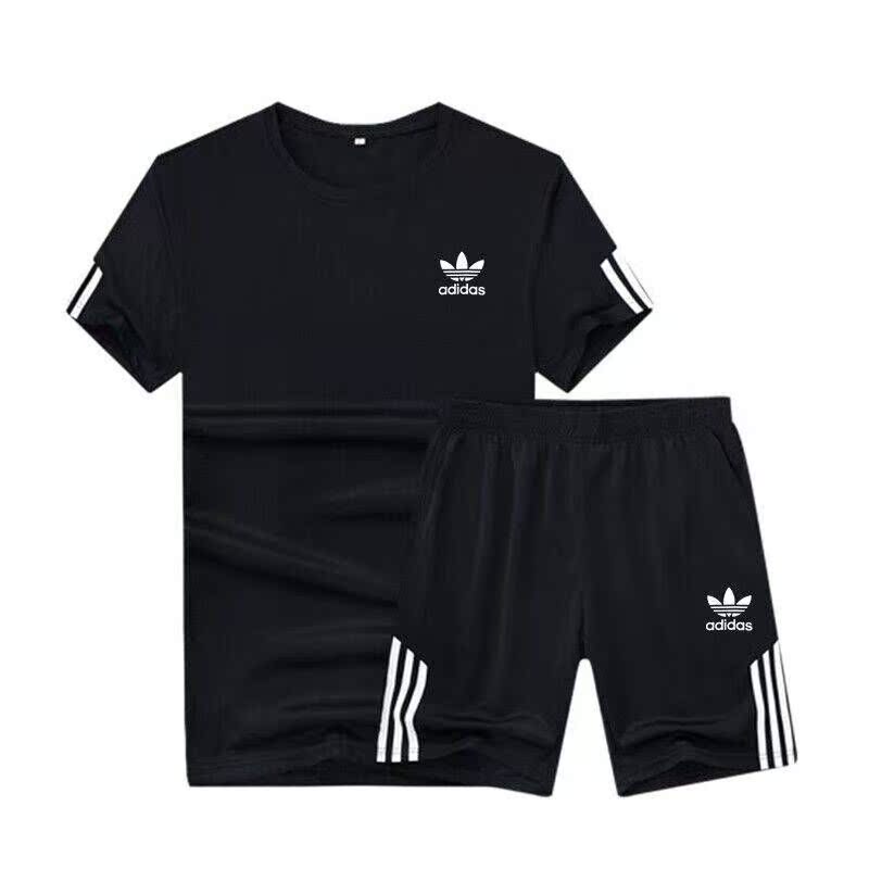 Bộ đồ thể thao mùa hè cho nam cotton khô nhanh tay ngắn năm quần rộng kích thước lớn đồng phục bóng rổ hai mảnh thấm mồ hôi - Thể thao sau bộ thể thao uniqlo nam mùa đông