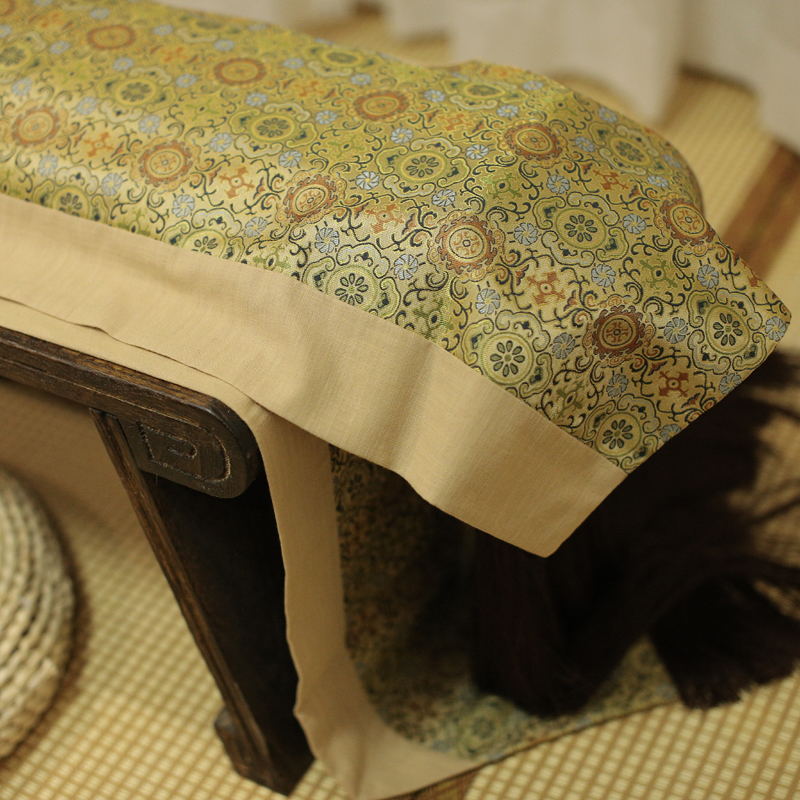 Retro Imitation Song Brocade Guqin Table Flag Cover Bugguqin Dust Cover Floating Window Tatami Table Mat Table Tea Table Cloth