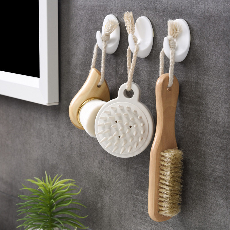 Strong sticky nail-free traceless hook kitchen bathroom dressing room door back wall free punching wall hanging sticky hook hook