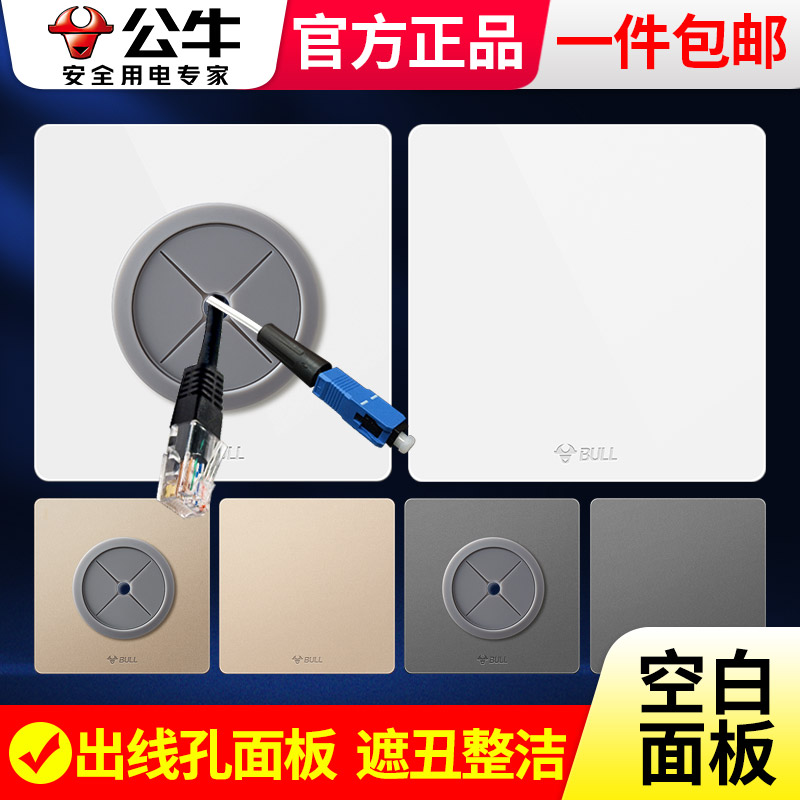 Bull blank panel outlet cover 86 cover whiteboard worn out line hole blocking decoration cloak