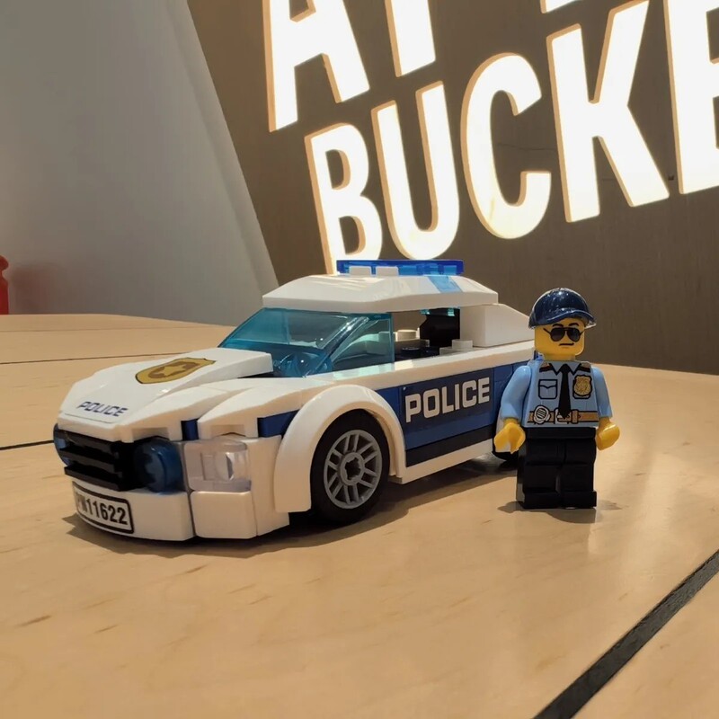 New Model City Police Patrol Car Assembly Building Blocks Educational Toy for Children Boys Birthday Gift