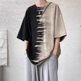 Летняя ретро футболка с коротким рукавом, градиент, в американском стиле