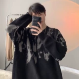 Мужской демисезонный свитер, трикотажная базовая приятная телу куртка, подходит для подростков, свободный крой