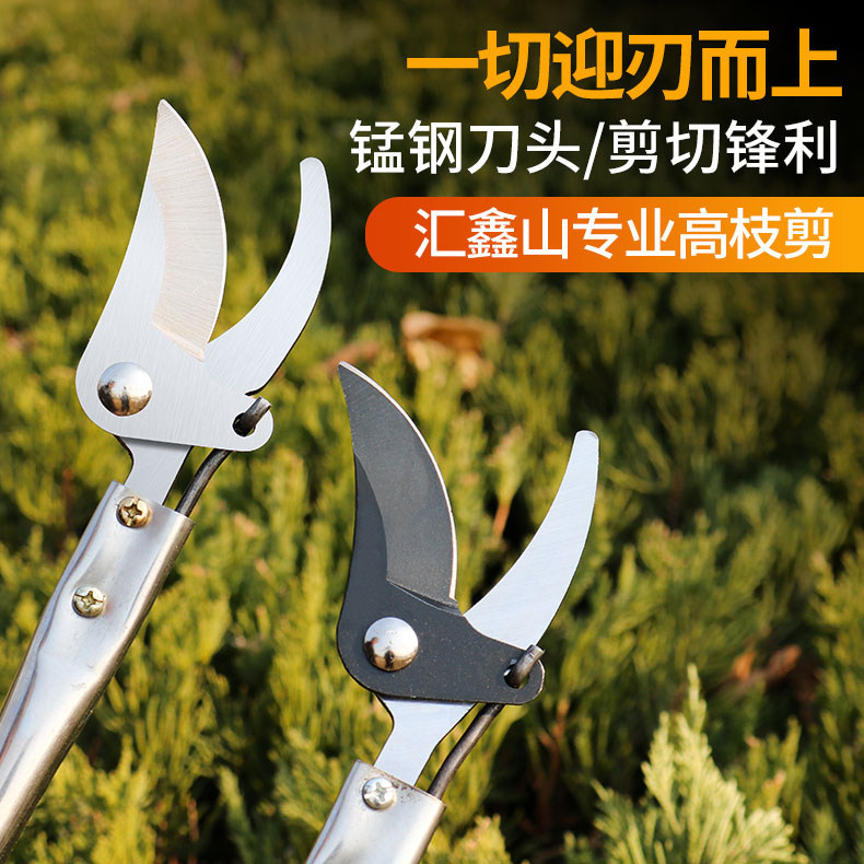 High branch shears Stainless steel pruning scissors Fruit branch shears sparse flowers thin fruit shears Seedlings High-altitude shears Gardening shears Garden labor-saving