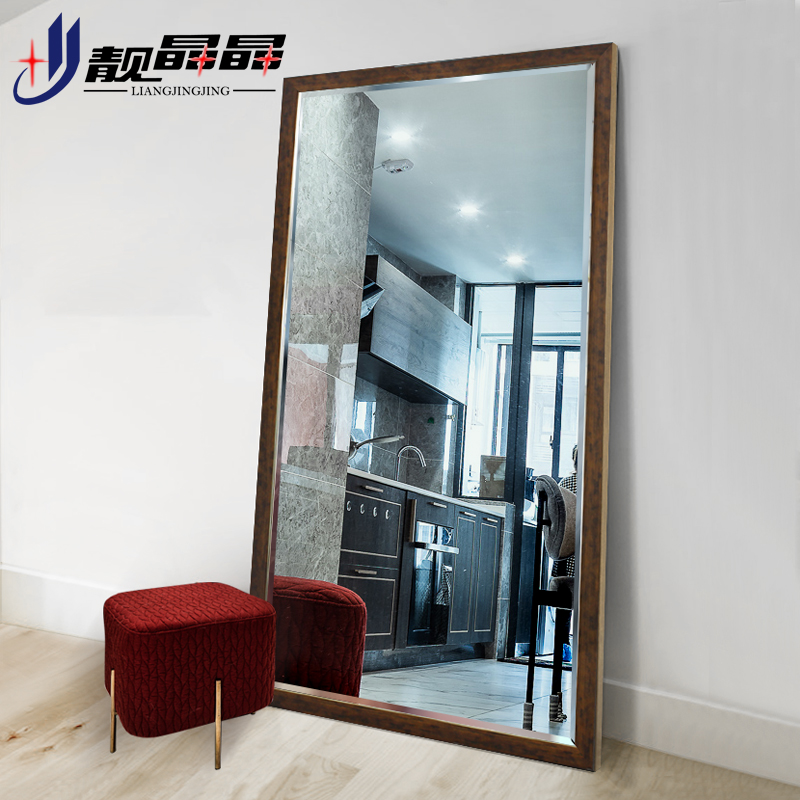 Beautiful crystal home body mirror bedroom full body mirror full body mirror floor mirror wall-mounted mirror clothing store long mirror