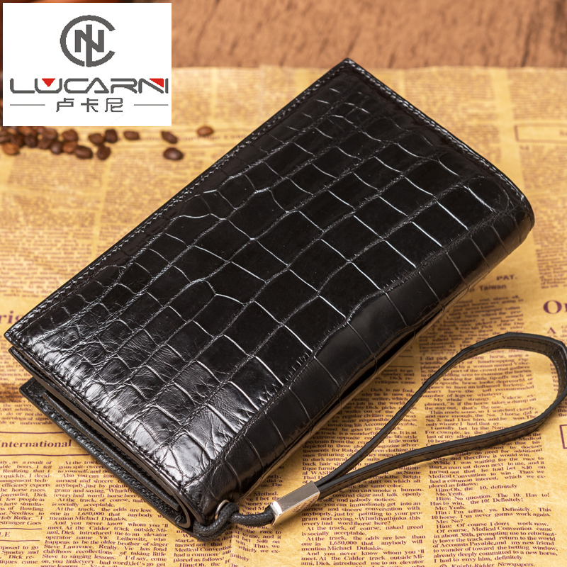 Avocado Leather Handbag for men's belly leather Business casual Men's phone bag Large-capacity multi-position card bag long wallet-Taobao