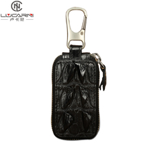 Lucanian true Thai avocado leather men business car key bag zipped multifunction waist hanging lock spoon bag