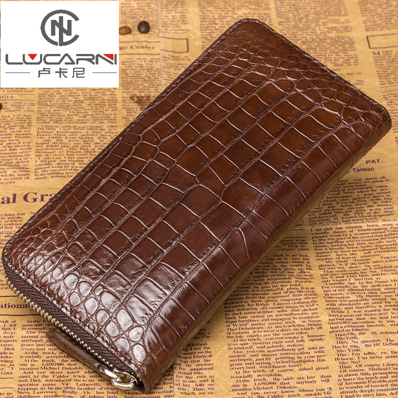 Avocado Leather Long Version Wallet Men's Handbags Luxurious Men's Bags Business Casual Belly Leather Bracelet Handbags
