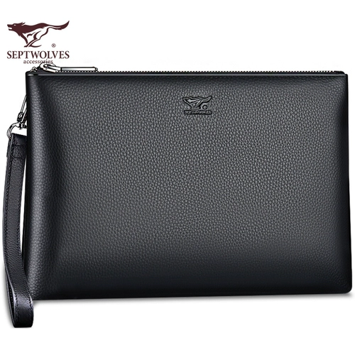 Septwolves, сумка с петлей на руку, элитная кожаная маленькая сумка клатч, из натуральной кожи