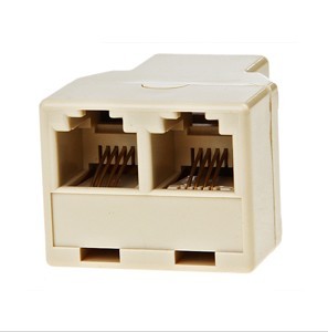 Ampco bear telephone three-way head telephone line one point two adapter 6P4C high-end three-way with line