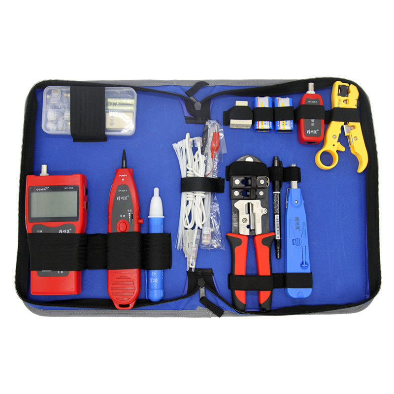 Savvy Mouse NF-1503 Network Tool Kit Mesh Cable Clamp NF-308 Seeker Stripping Plier Crystal Head Electric Pen Wire Punch Knife Mesh Wire Cabling Kit Kit