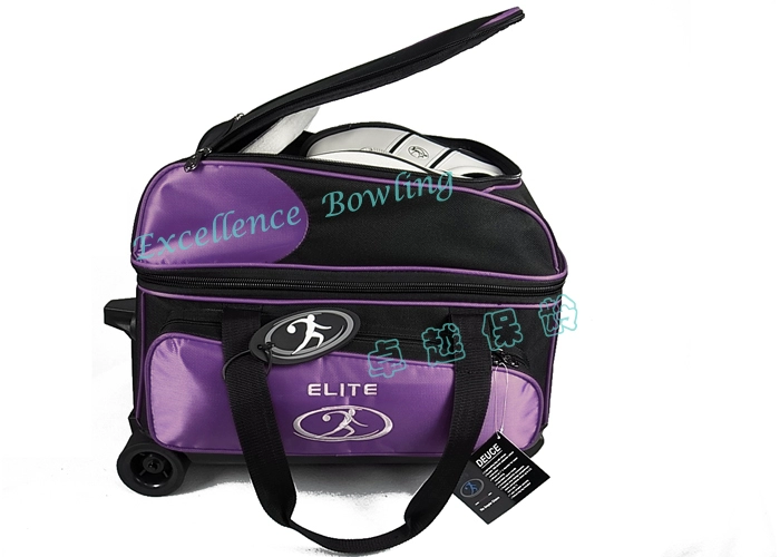 2013 mới chúng tôi elite ưu tú 1680 tiêu chuẩn đôi bóng drawbar bowling túi bowling túi màu tím 	bộ đồ chơi bowling mini	