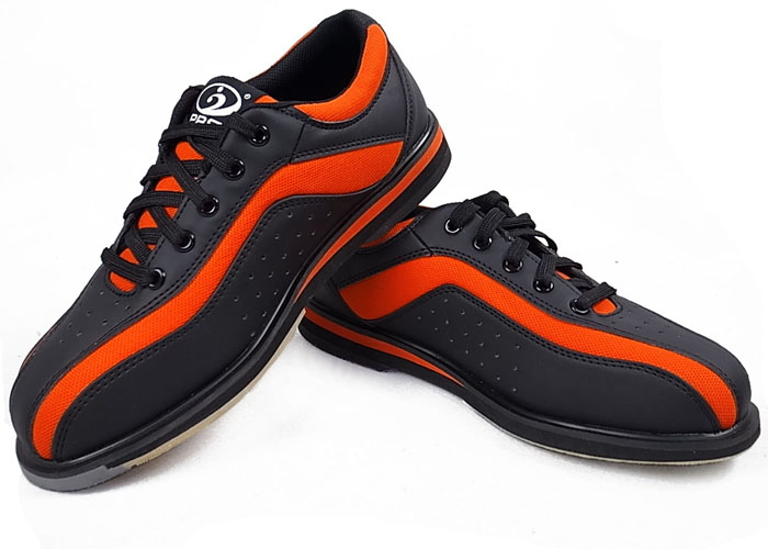 orange and black bowling shoes