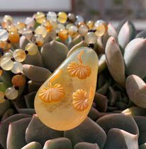 Natural Jade Yunnan Huanglong jade ice species beautiful color ginkgo leaf autumn pendant necklace Leaf sweater chain collection