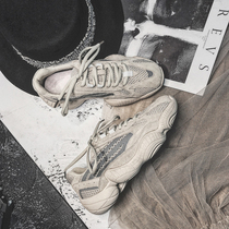 Leather daddy shoes womens 2021 new explosive summer sports shoes super fire net red wild show feet small thick bottom ins tide