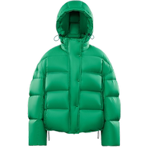 Bosidengs new winter warm and thickened large-profile hooded short fashion quality puff goose down jacket for women