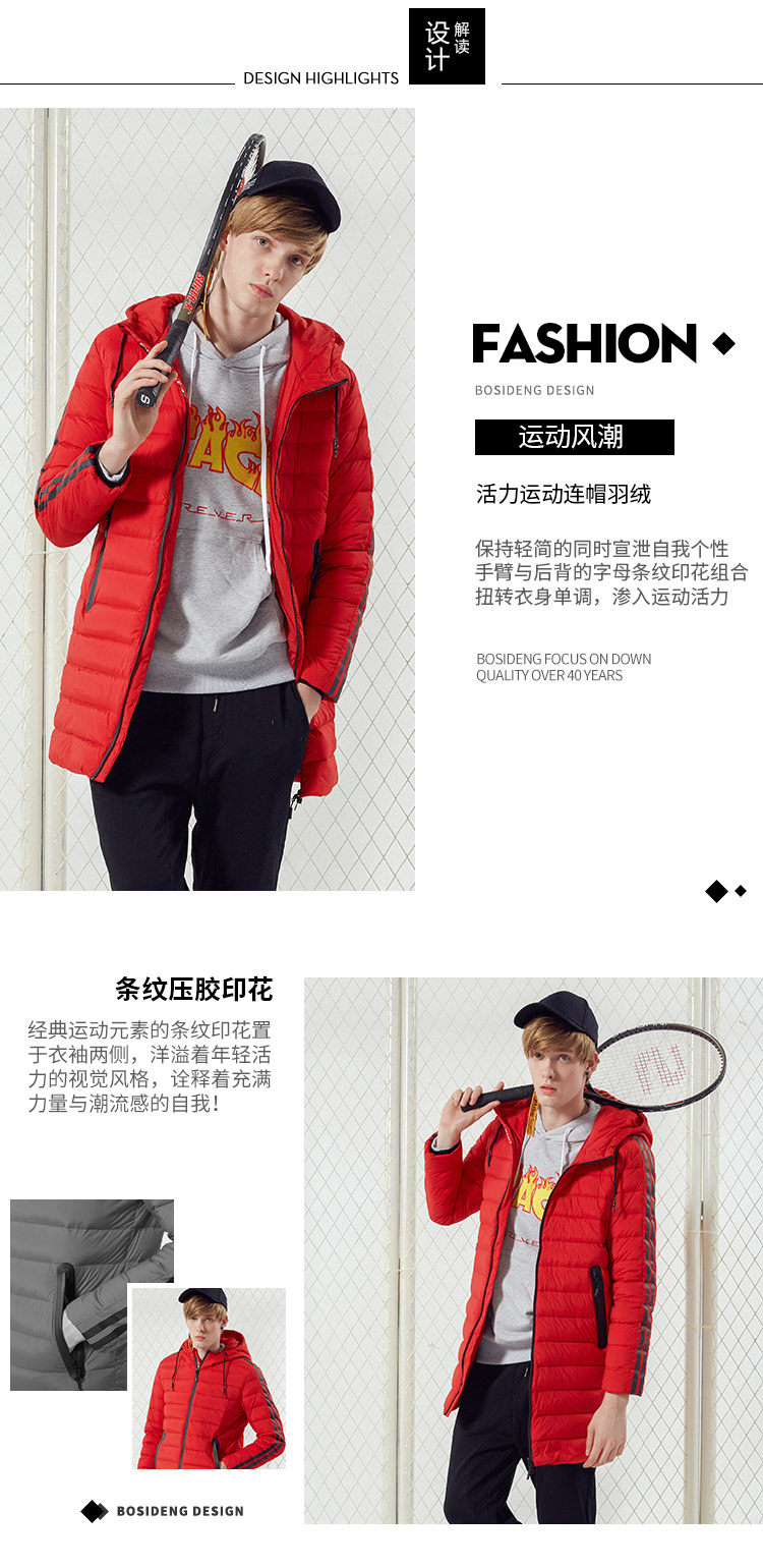 Blouson homme BOSIDENG    en Nylon - Ref 3120009 Image 8
