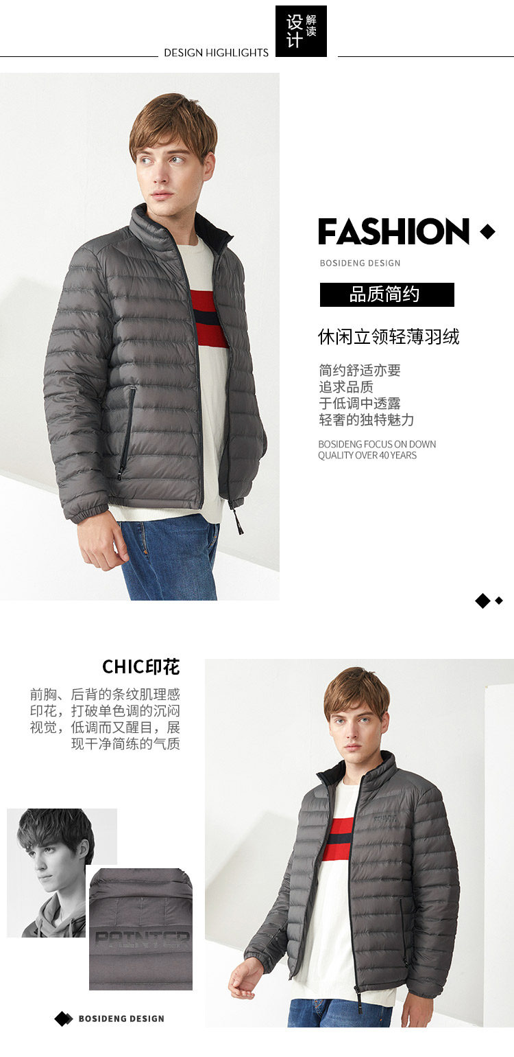 Blouson homme BOSIDENG    en Nylon - Ref 3120031 Image 8
