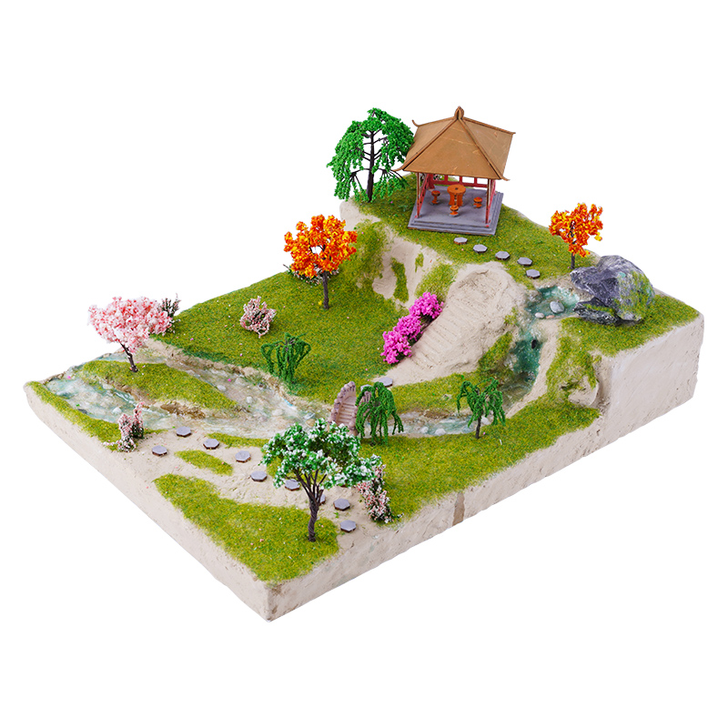 DIY model sand table model building material package water feature paste landscaping mud pavilion outdoor student manual work