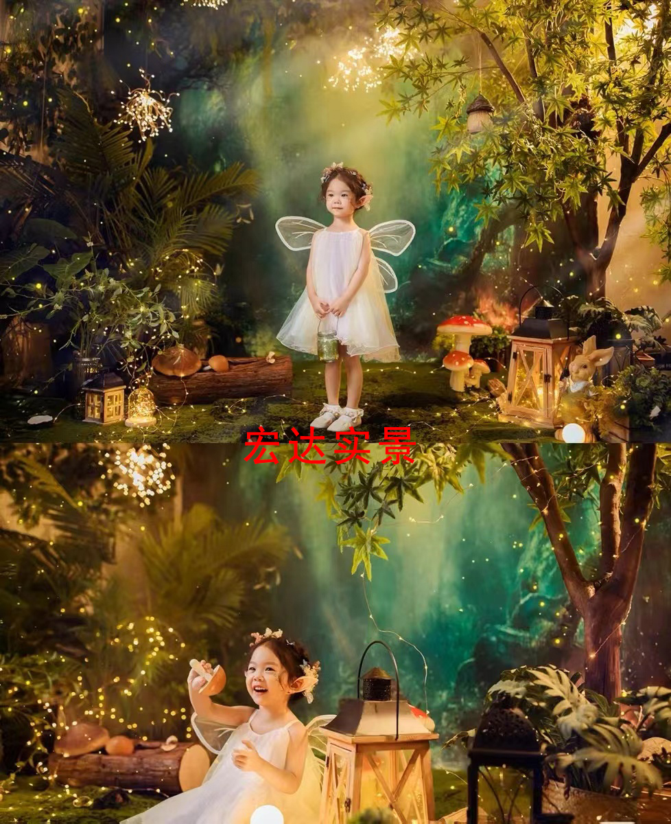 2023 Children's realistic production photography project film building real decoration and photography props Sen children's photo studio