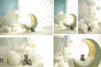 Real-sighted Korean theme Moon Real Prop Style for Childrens Real-scale Film Studio Design
