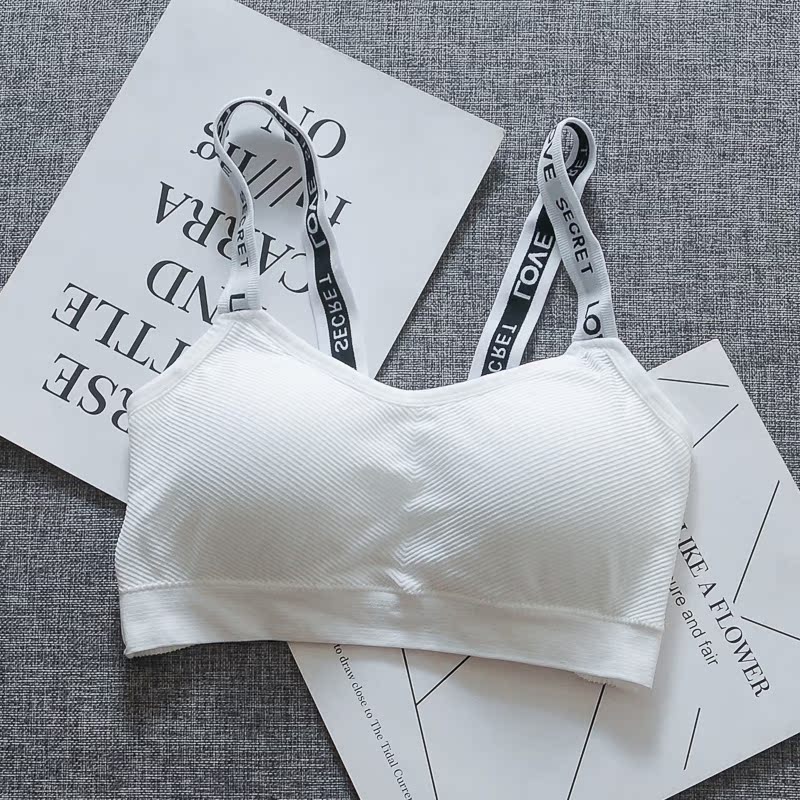 Màu đen đẹp trở lại dây đeo thư với pad ngực bọc ngực ống hàng đầu chạm đáy vest ngắn mà không có vành đồ lót bra do lot nu