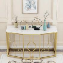 Nordic modern wrought iron porch table long table marble porch cabinet corridor aisle shelf case