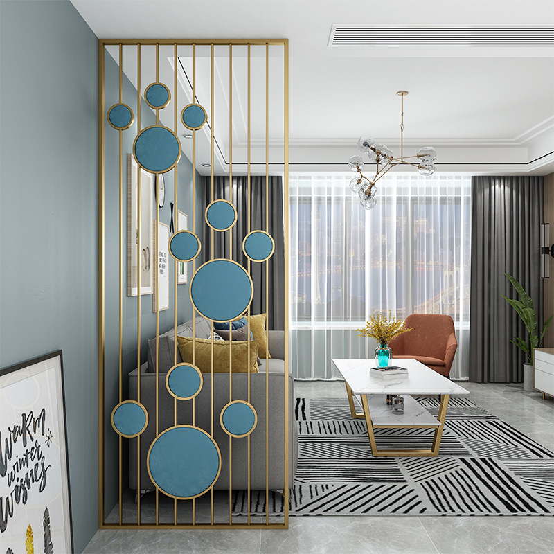 Nordic Small Household Type Creative Footprint Soft Bag Screen Passenger Dining Room SEPP SCREEN ENTRANCE SHOES CABINET SEMI-CUT DECORATIVE SCREEN