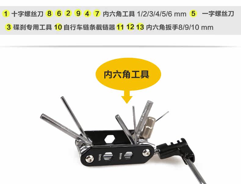 Clé pour réparation vélo SAHOO - Ref 2302592 Image 8