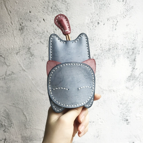 Кожаная ключница ручной работы, DIY, воловья кожа, из натуральной кожи