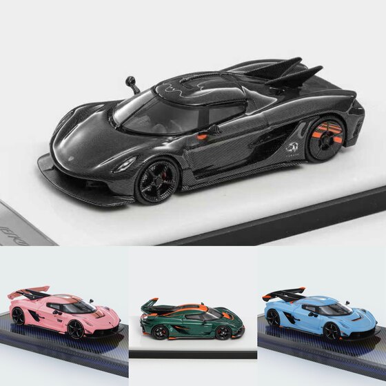 Koenigsegg Jesko Attack large rear wing version full carbon HKM 1 64 simulated alloy car model