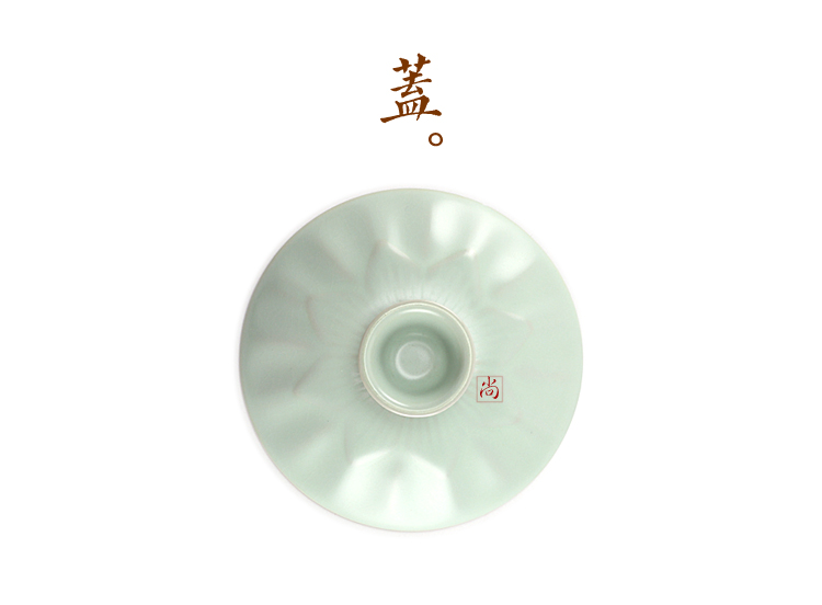 Xác thực 汝 lò nung bát chén cốc mở cốc cốc đá nứt Kung Fu bộ ba chén trà lớn bộ gốm sứ bộ pha trà