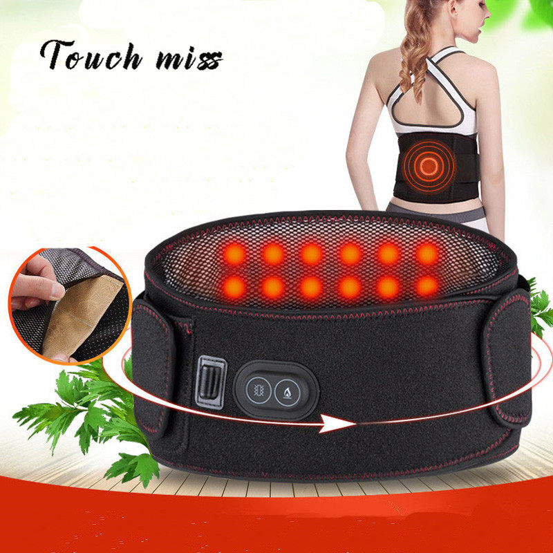 TOUCH MISS new electric heating massage belt far-infrared hot compress warm vibration massage corrector