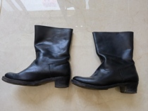 First-layer cowhide full leather half-high mens boots size 41 old-fashioned leather boots