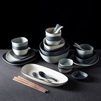  Japanese-style creative simple Nordic ceramic dishes set Household dishes and chopsticks ins net red solid color star stone tableware