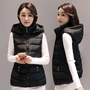 Áo vest cotton nữ ngắn 2018 thu đông mỏng manh áo khoác hoang dã size lớn dày xuống vest vest cotton áo hoodie nữ form rộng