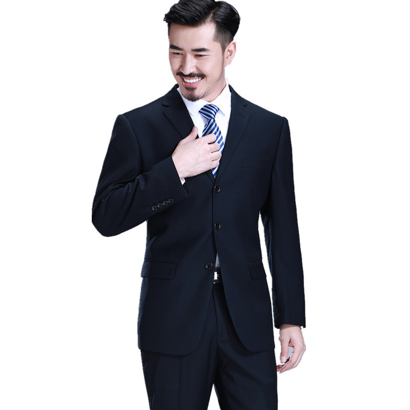 kinh doanh mặc chuyên nghiệp dress-free chống nhăn phù hợp với trang phục trung niên cha Playboy phù hợp với nam giới