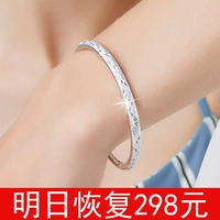 Vòng tay bạc đích thực S999 sterling bạc bóng đá nữ gửi mẹ sao gửi cho bạn gái thời trang hoang dã giản dị vòng daniel wellington 