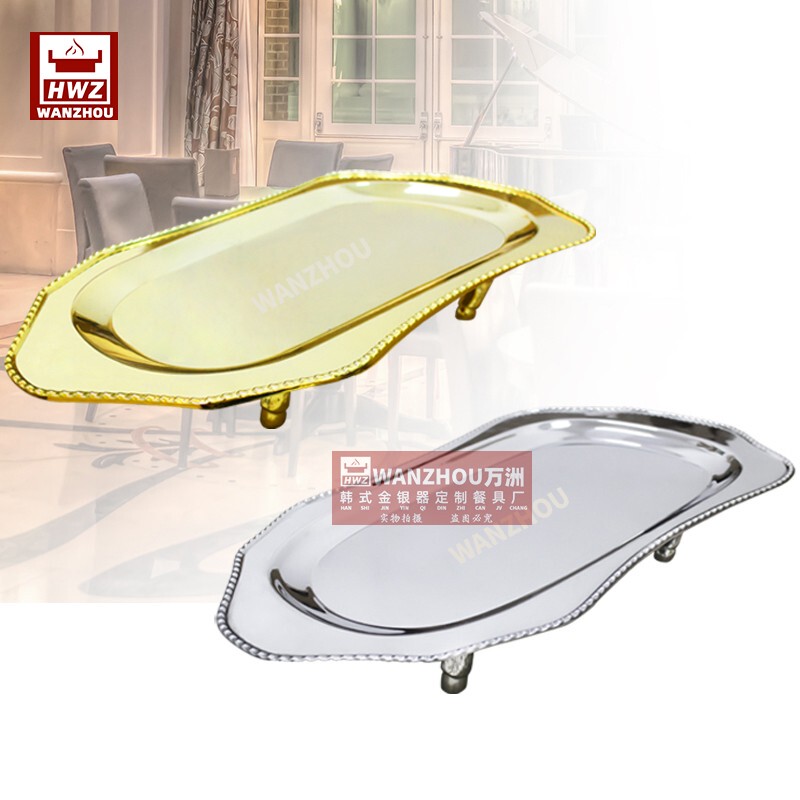 Thickened Roast Suckling Pig Plate, Golden Barbecue Dish for Hotel, Roast Goose, Roast Duck Presentation Plate, Chinese-Style Pig-Shaped Sashimi Fruit Plate
