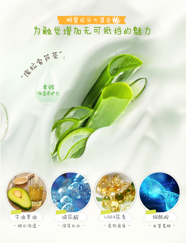 Kem dưỡng ẩm cho cơ thể Alice Aloe Vera sữa tắm thơm
