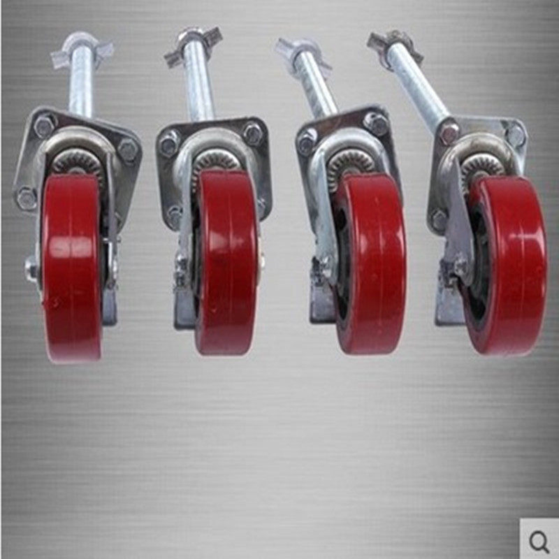 Haotian frame industry red extra thick extended eagle frame wheel accessories two-piece lifting universal wheel factory direct sales