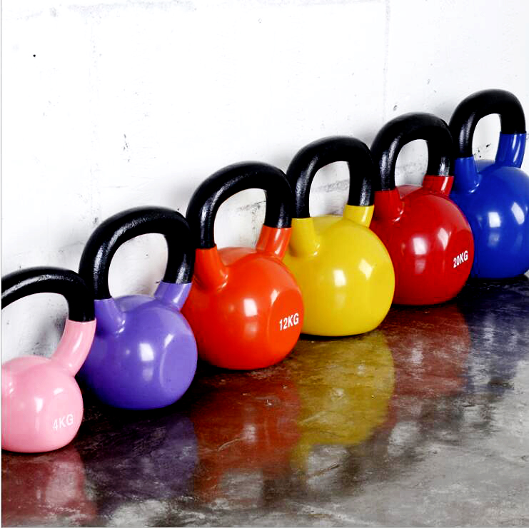 Colored women's pure iron impregnated kettlebell buttocks lift yoga indoor home fitness equipment squat equipment to exercise arm muscles