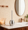 Stainless steel toilet brush holder set hotel home bathroom toilet cleaning toilet brush set floor-standing