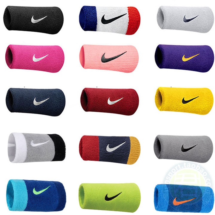Nike Sports Wristbands for Men and Women, One Size Fits All, Swoosh Training, Running, Basketball, Tennis, Sweat-Absorbent Long Wristbands