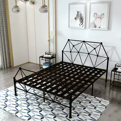 Modern minimalist wrought-iron beds light luxury hob 1 2-meter single dormitory bed 1 5 m 1 8 meters double iron bedstead