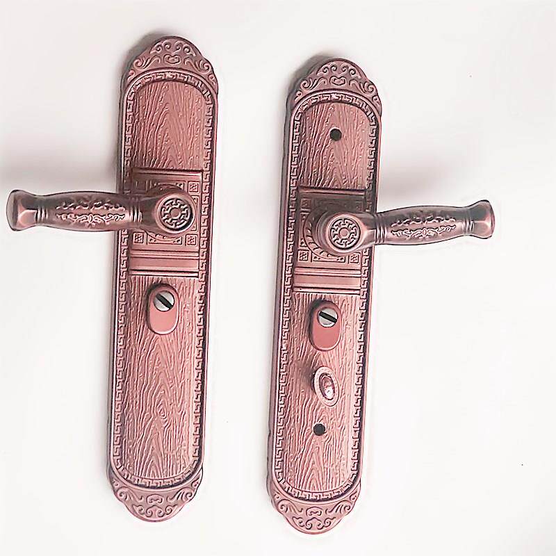 Anti-theft door handle red ancient lock panel door lock accessories double door handle hole distance 235 universal