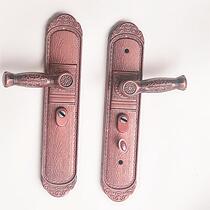 Anti-theft door handle red ancient lock panel door lock accessories double door handle hole distance 235 universal type